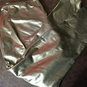 Shiny Gold Leggings 2X (Runs Small!)